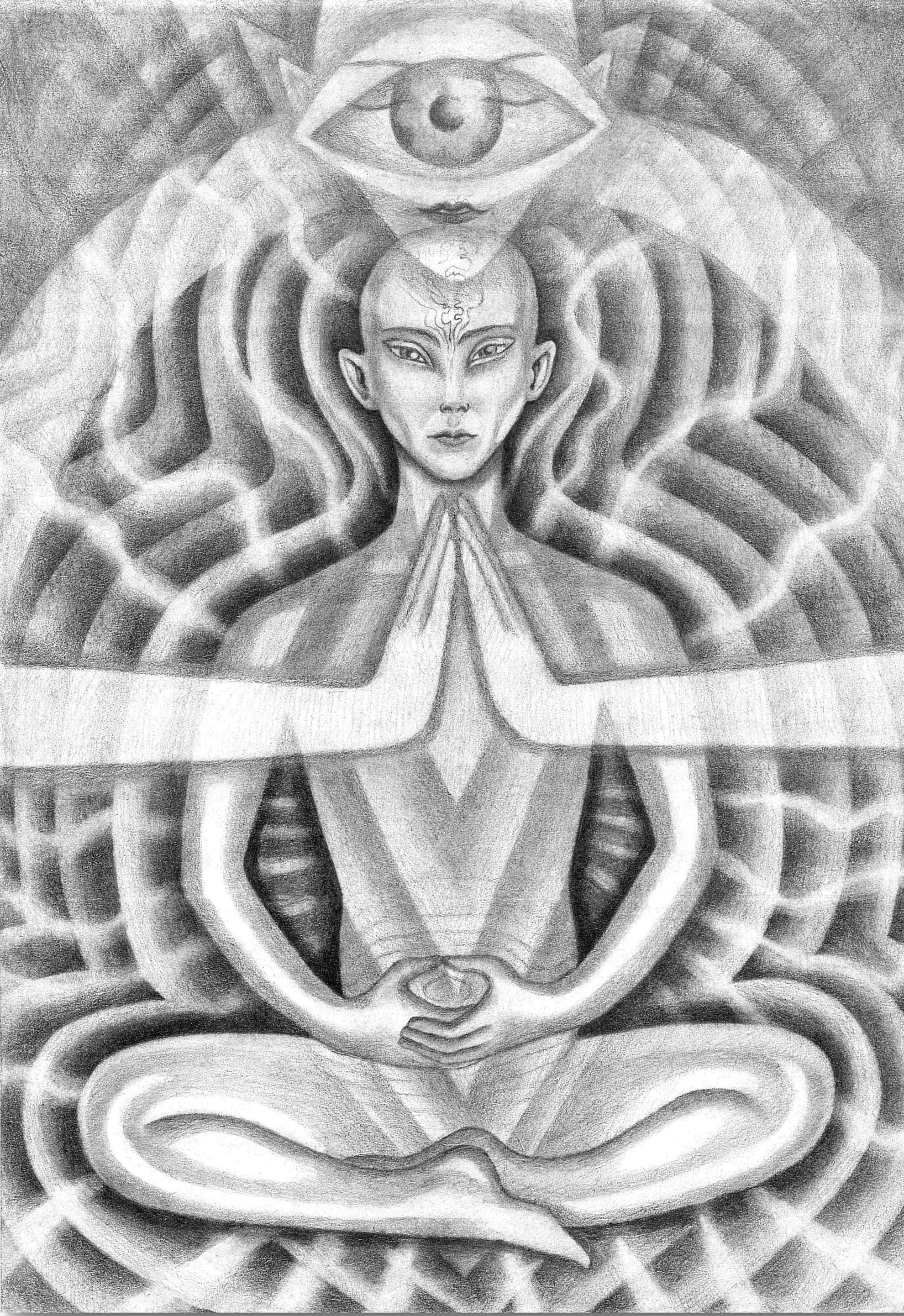 connection, Charcoal on paper