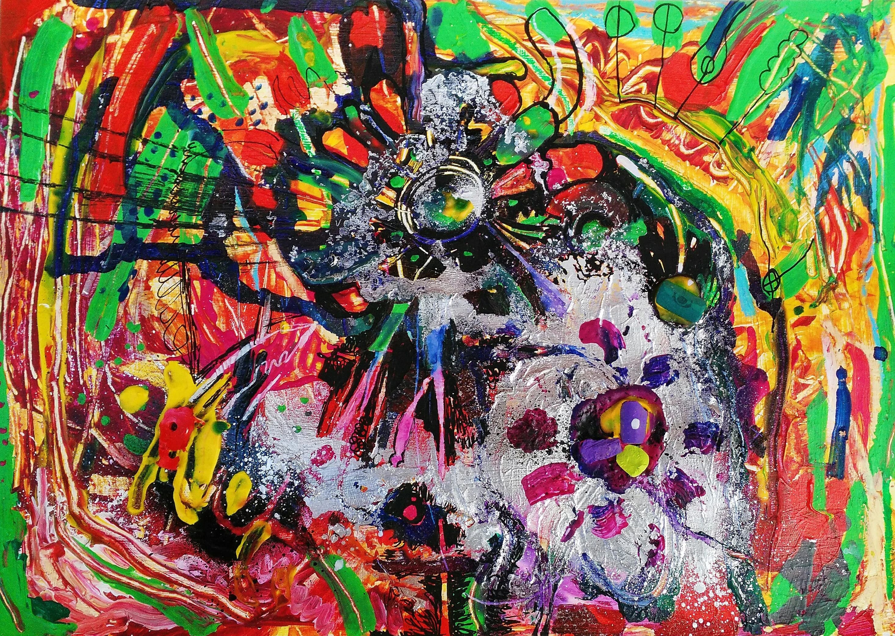 Interdimensional Surprise, Mixed media