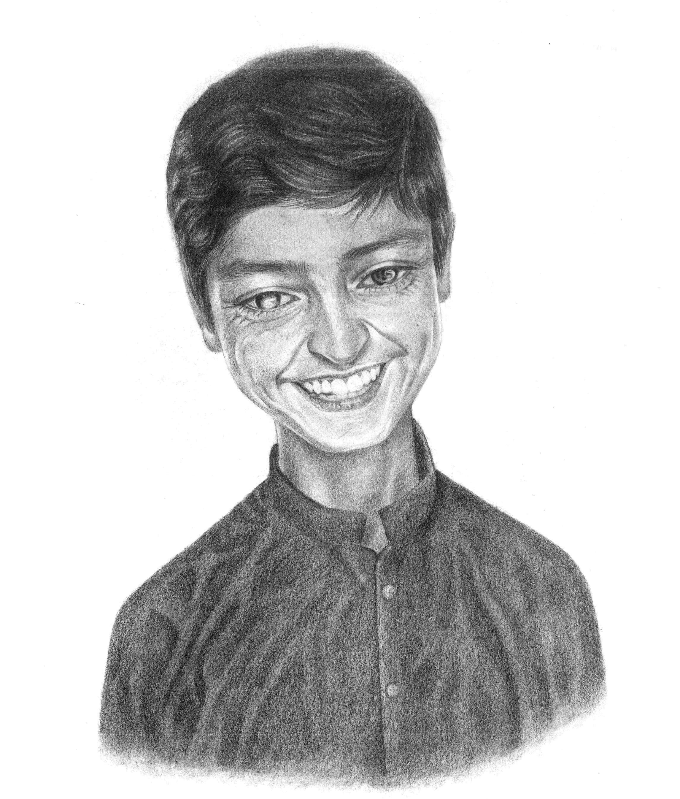Kid, Charcoal on paper