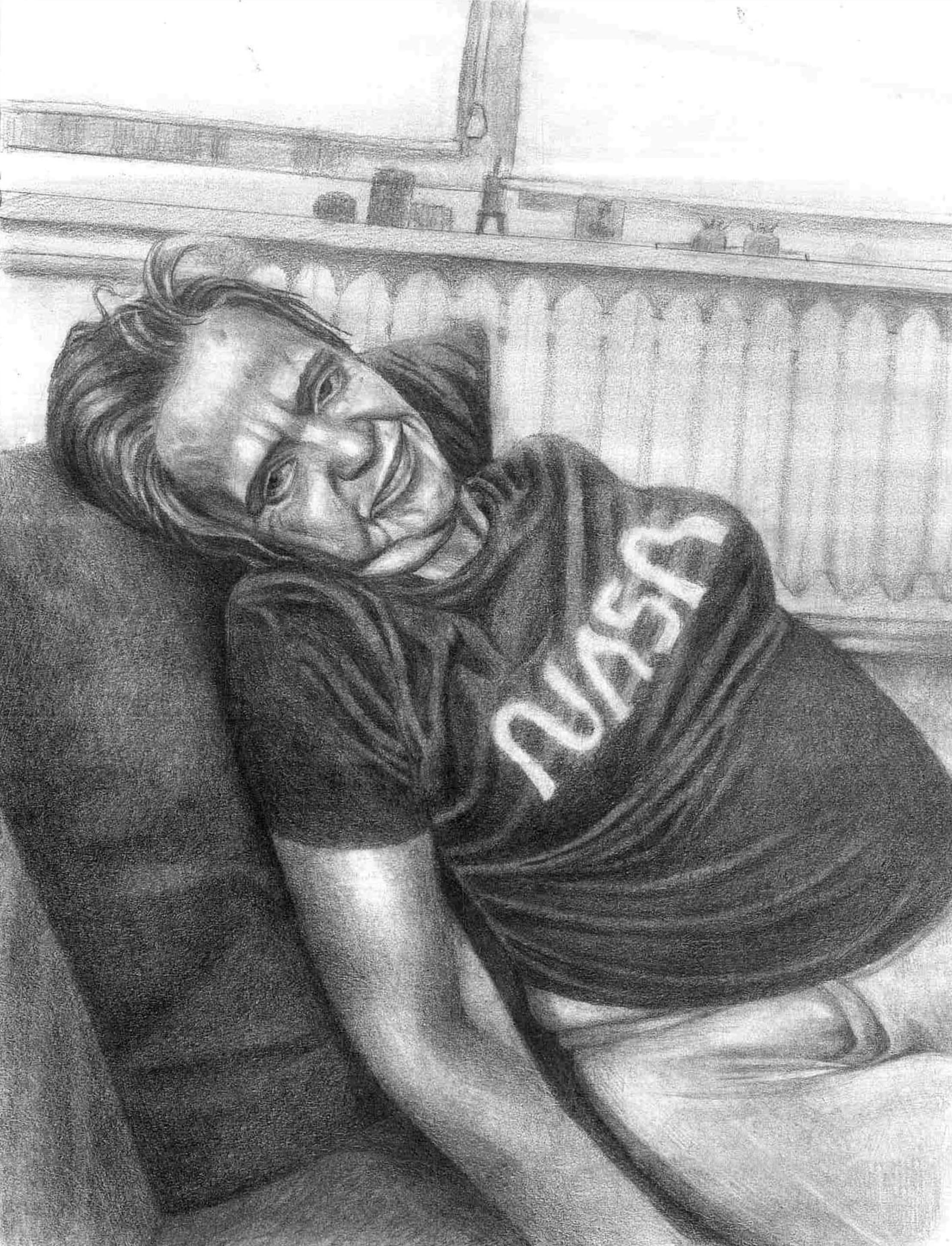 Nasa, Charcoal on paper