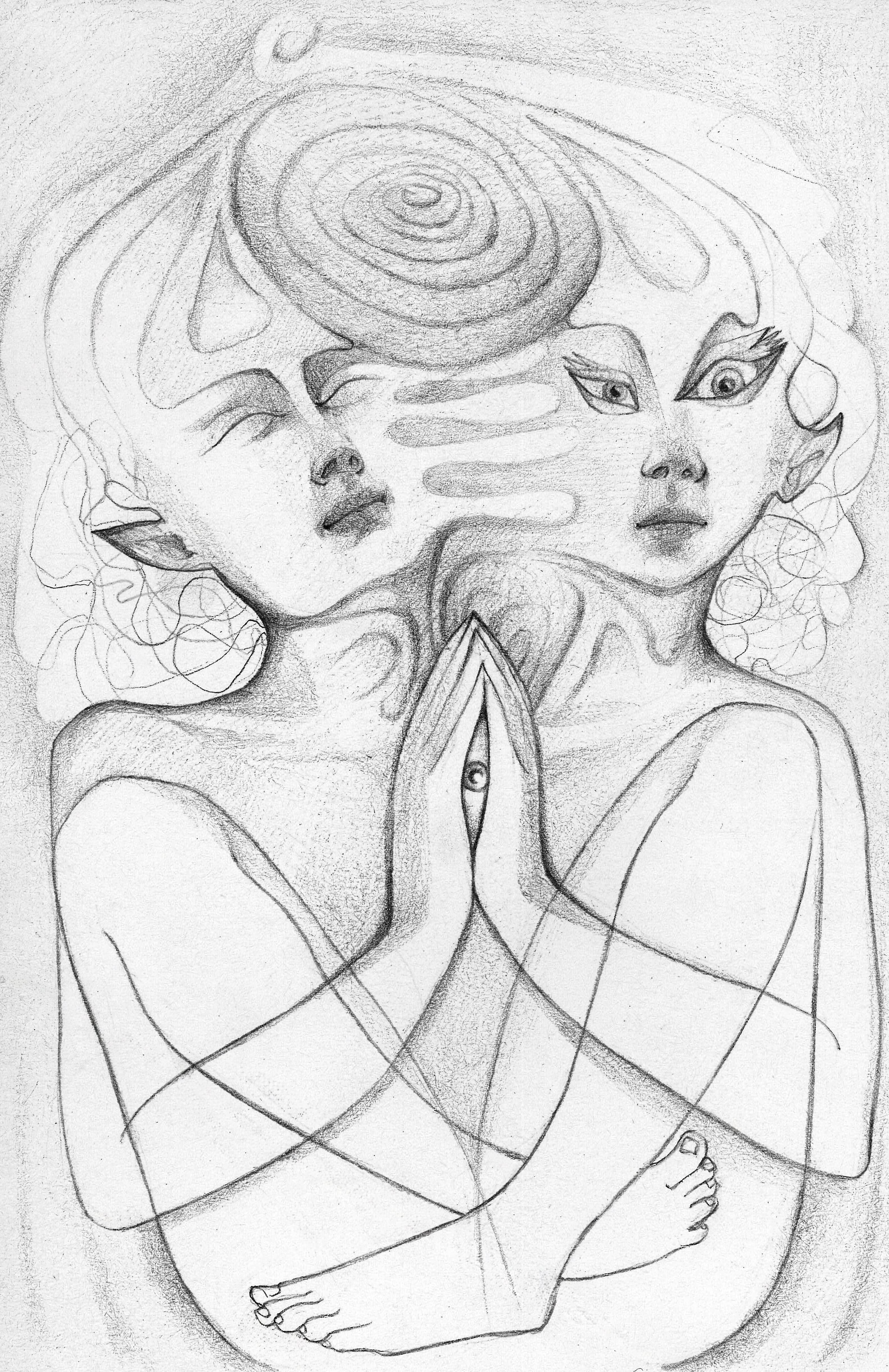 Twin Flames, Mixed media