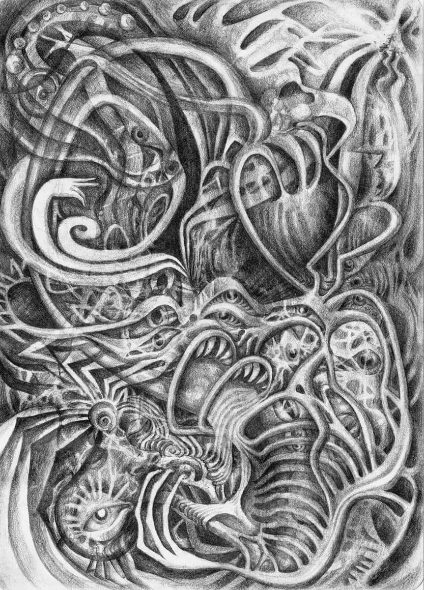 8, Charcoal on paper