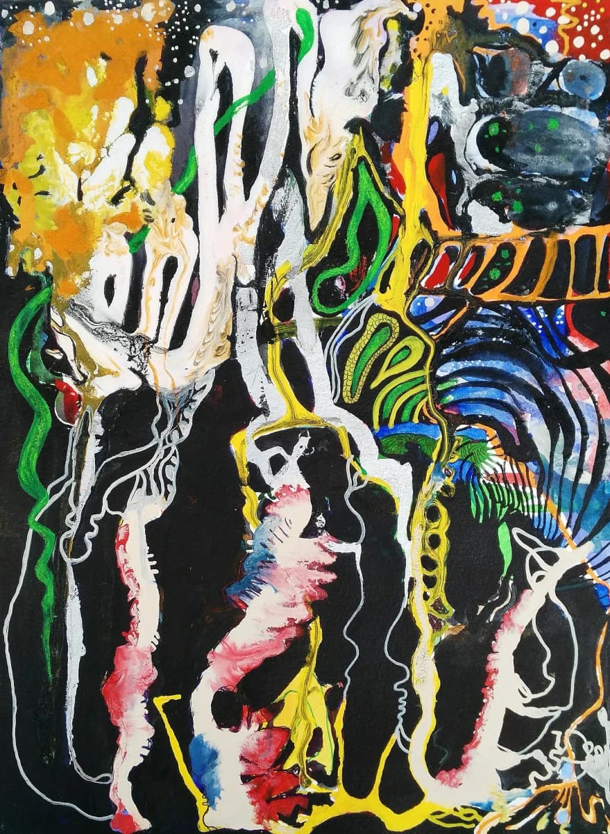 Perplexed Mind in the State of Altering Reality, Mixed media